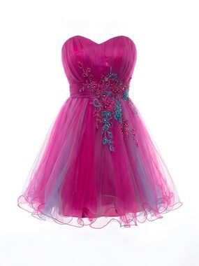 Sale!!!! Fuchsia Strapless Formal Dress